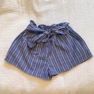 Blue and White striped shorts (Size S)